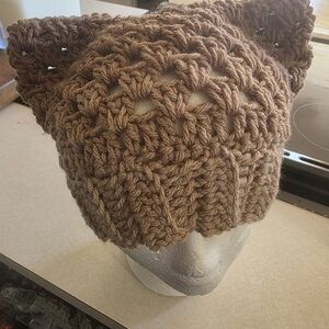 Handmade Crocheted Cat Ear Beanie